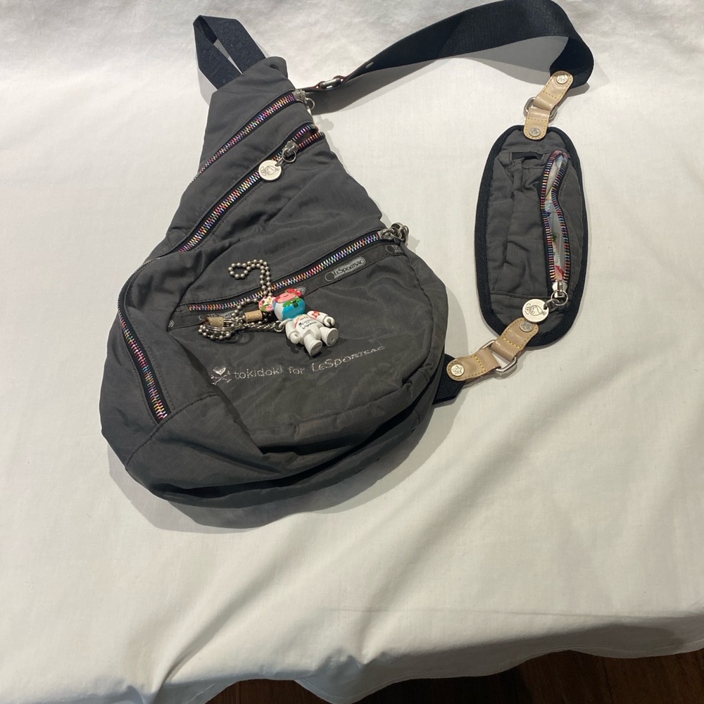 LeSportsac Gray Tokidoki Crossbody Sling Bag